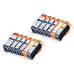 Set of 12 Compatible Canon PGI-220 & CLI-221 Ink Cartridges