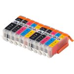 Set of 10 Compatible Canon PGI-270XL & CLI-271XL High Yield Ink Cartridges