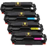 Set of 4 Compatible HP 410X High Yield Toner Cartridges