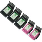 Set of 5 Compatible HP 61XL High Yield Ink Cartridges