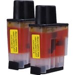 Set of 2 Compatible Brother LC-41Y Yellow Ink Cartridges