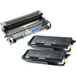 Set of 3 Compatible Brother TN-580 & DR-520 High Yield Toner & Drum Cartridges