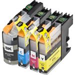 Set of 4 Compatible Brother LC-207 & LC-205 Extra High Yield Ink Cartridges