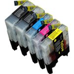 Set of 5 Compatible Brother LC-75 High Yield Ink Cartridges (Replaces LC-71)