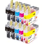 Set of 10 Compatible Brother LC401 XL High Yield Ink Cartridges