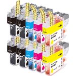 Set of 10 Compatible Brother LC402 XL High Yield Ink Cartridges