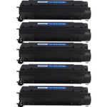 5 Pack Compatible HP 55X High-Yield Black Toner Cartridge (CE255X)