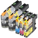 Set of 5 Compatible Brother LC-107 / LC-105 Extra High Yield Ink Cartridges