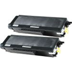 2 Pack Compatible Brother TN580 Black High-Yield Toner Cartridge (Replaces TN550)