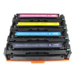 Set of 4 Compatible HP 201X High Yield Toner Cartridges (Replaces 201A)