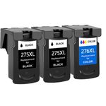 Set of 3 Remanufactured Canon PG-275 & CL-276 XL High Yield Ink Cartridges