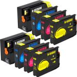 Set of 8 Compatible HP 932XL & 933XL High Yield Ink Cartridges