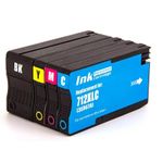 Set of 4 Compatible HP 712 High Yield Ink Cartridges