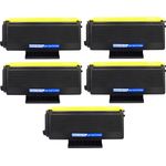 5 Pack Compatible Brother TN650 Black High-Yield Toner Cartridge (Replaces TN620)