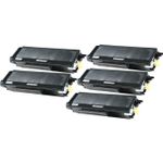 5 Pack Compatible Brother TN580 Black High-Yield Toner Cartridge (Replaces TN550)