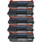 5 Pack Brother Compatible TN850 Black High-Yield Toner Cartridge (Replaces TN820)