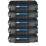 5 x HP Remanufactured 53A Black Toner Cartridges (Q7553A)