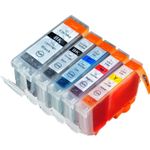 Set of 5 Compatible Canon PGI-5 & CLI-8 Ink Cartridges