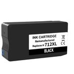 Compatible HP 712 Black High Yield Ink Cartridge (3ED70A)