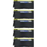 5 Pack Compatible Brother TN350 Black Laser Toner Cartridges