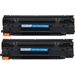 Set of 2 Compatible Canon 126 Black Toner Cartridges (3483B001)