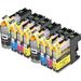 Set of 8 Compatible Brother LC-203 High Yield Ink Cartridges (LC-201)