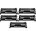 5 Pack Compatible HP 58X Black High-Yield Toner Cartridge (CF258X)