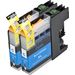 Set of 2 Compatible Brother LC-203 Cyan High Yield Ink Cartridges (Replaces LC-201)