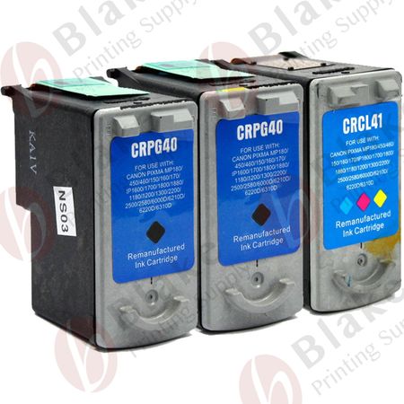 Set of 3 Compatible Canon PG-40 & CL-41 Ink Cartridges