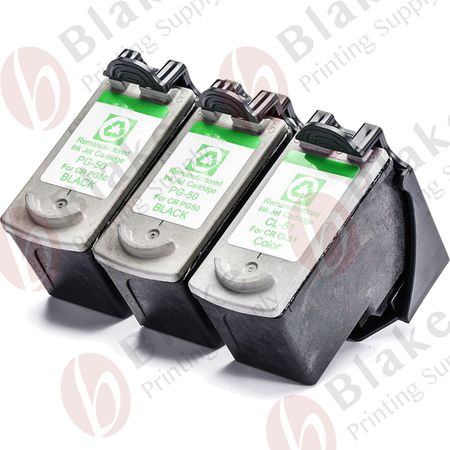 Set of 3 Compatible Canon PG-50 & CL-51 Ink Cartridges