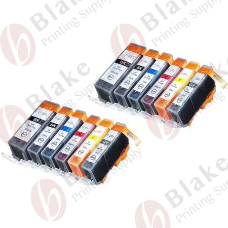 Set of 12 Compatible Canon PGI-220 & CLI-221 Ink Cartridges