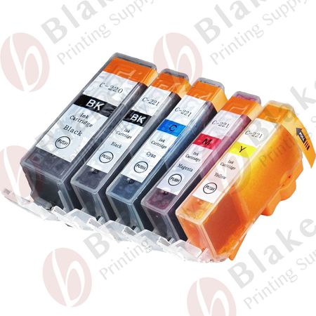 Set of 5 Compatible Canon PGI-220 & CLI-221 Ink Cartridges