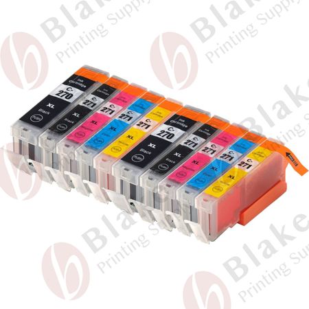 Set of 10 Compatible Canon PGI-270XL & CLI-271XL High Yield Ink Cartridges