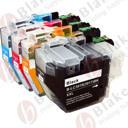 Set of 4 Compatible Brother LC-3019 Extra High Yield Ink Cartridges