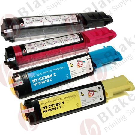 Set of 4 Compatible Dell 3000cn / 3100cn High Yield Toner