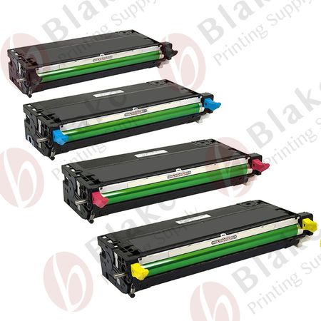 Set of 4 Compatible Dell 3110cn / 3115cn High Yield Toner Cartridges