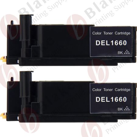 Set of 2 Compatible Dell 332-0399 Black Toner Cartridges (4G9HP)