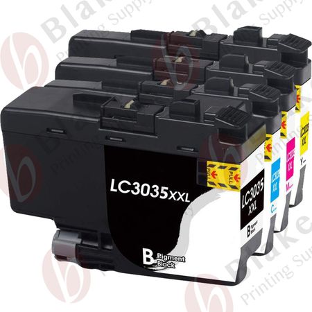 Set of 4 Compatible Brother LC-3035 Ultra High Yield Ink Cartridges