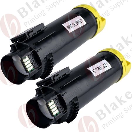 Set of 2 Compatible Dell H625 / H825 Yellow High Yield Toner Cartridges (3P7C4)