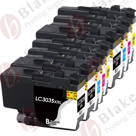 Set of 9 Compatible Brother LC-3035 Ultra High Yield Ink Cartridges