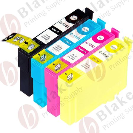 Set of 4 Compatible Epson 125 Ink Cartridges