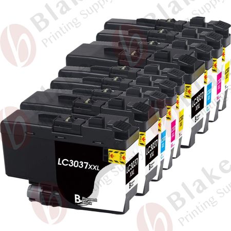 Set of 9 Compatible Brother LC-3037 Extra High Yield Ink Cartridges