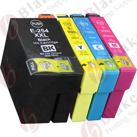 Set of 4 Compatible Epson 252XL High Yield Ink Cartridges