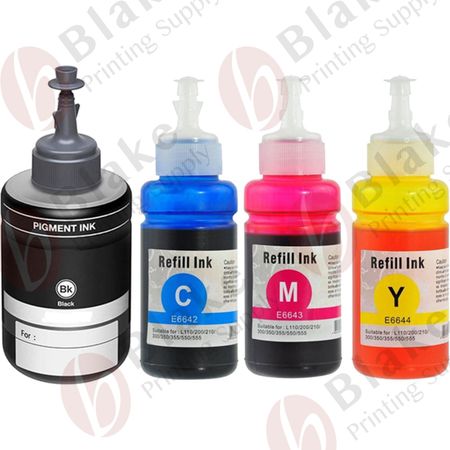 Set of 4 Compatible Epson 774 & 664 High Yield Ink Bottle