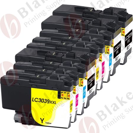 Set of 9 Compatible Brother LC-3039 Ultra High Yield Ink Cartridges