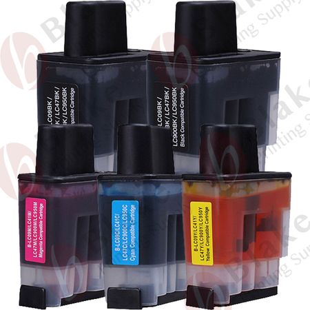 Set of 5 Compatible Brother LC-41 Ink Cartridges