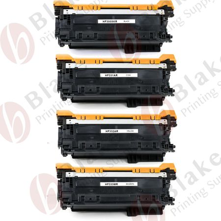 Set of 4 Compatible HP 654X & HP 654A Toner Cartridges