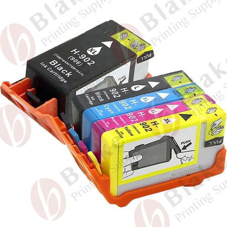 Set of 4 Compatible HP 902XL High Yield Ink Cartridges