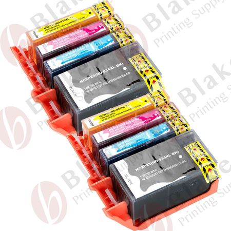 Set of 8 Compatible HP 934XL & 935XL High Yield Ink Cartridges