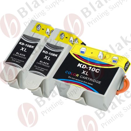 Set of 3 Compatible Kodak 10XL High Yield Ink Cartridges